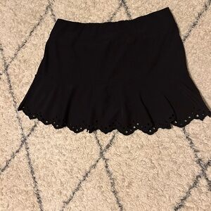 Vineyard Vines Black Tennis Athletic Performance Skirt with Eyelet Detail